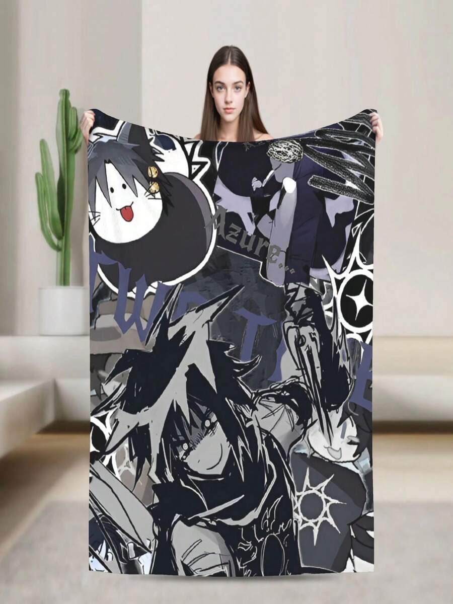 The Forsaken World Game-Themed Blanket Is Available In Multiple Sizes. It Is Ultra-Soft And Warm, Suitable For Sofas, Lounge Chairs, And Beds.Bedroom Decor,Room Decor,Home Decor Items - White - View 1