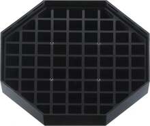 Black Octagon Coffee Drip Catcher Tray For Countertops - Durable Plastic With Honeycomb Grid - Ideal For Drink Dispensers, Coffee Stations, Home Bars, And Parties - 5.31 Inch - View 1
