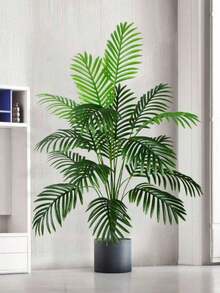 Cây cọ giả lớn 90-120cm, cây nhựa giả màu xanh, cây sắt giả lá lớn phong cách nhiệt đới, phù hợp trang trí nhà ở, văn phòng, tiệc, ngoài trời - màu xanh lá - Xem 4