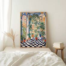1pc, Canvas Wall Art, Framed Wall Decor, Vintage Living Room Plant Art, Vintage Plant Art, Bohemian Art, Vintage Aesthetic Gifts, Summer Posters, Summer Decor, Summer Home Decor, Room Decor Aesthetics, Dorm Room Decor, Bedroom Decor, Living Room Decor, Bathroom Decor, Kitchen Decor, Dining Room Decor, Apartment Posters, Fashionable Girl's Room Decor, Summer Gifts - A - View 10