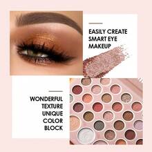 Julystar 38-Color Neutral Eyeshadow Palette With Mirror | Highly Pigmented Matte Shimmer Metallic Finishes, Warm Brown Nude Shades, Professional Makeup Artist Kit, Travel-Friendly All-In-One Cosmetic Set, Gift For Beginners & Pros - Multicolor - View 7