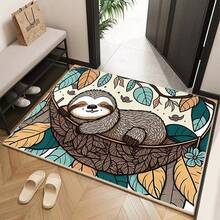 Single Pack, Diatomaceous Earth Material, Machine-Washable Polyester Fiber Home Decor Floor Mat, Bathroom Mat, Fun Design Easy-To-Clean Bathroom Mat. - (4) - View 3