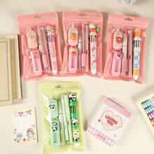 1 Set de 6 Piezas Juego de Papelería Portátil, Herramientas de Escritura Resistentes y Compactas, Ligeras para Estudiantes y Personal de Oficina, Excelentes Suministros Diarios y Regalos de Vacaciones - juego de papelería - Ver 7