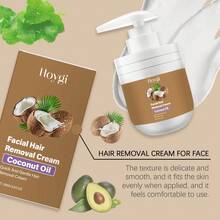 100g Coconut Facial Hair Removal Cream - Facial Armpits Lips Arms & Legs Painless No Irritation Reduce Redness Soothing Nourishing Smooth Delicacy Skin Gentle Depilatory Cream - Kem - Xem 9