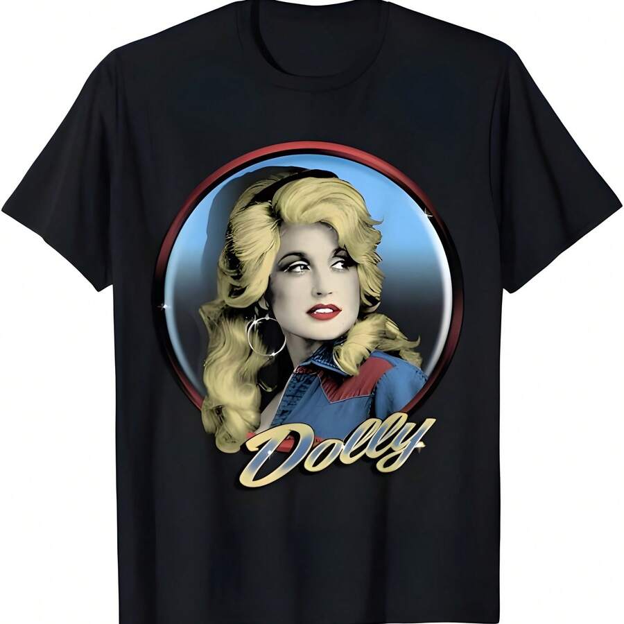 Camiseta Dolly Parton Diseño Clásico Estilo Country para Fans - Negro - Ver 1