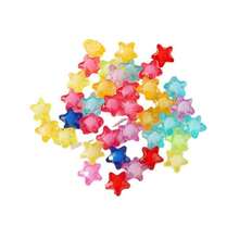 100 hạt hình ngôi sao ngọc trai acrylic 11mm/1.09cm - Hoàn hảo để tự làm đồ trang sức. - Nhiều màu - Xem 4