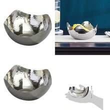 Elegance Hammered 6-Inch Stainless Steel Bowl by Elegance - Plateado - Ver 1
