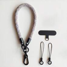 Adjustable Phone Wrist Strap Lanyard, Auto-Lock Clip Anti-Drop Nylon Hand Strap For Smartphones, Cameras, Keys And Bags, Durable Safety Wrist Tether Bracelet For Travel Outdoor Hiking Daily Use, Universal Anti-Lost Phone Accessories - Multicolor - View 6