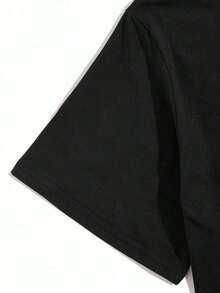 Camiseta Casual Estampada para Hombre Manfinity Homme, Talla Grande - Negro - Ver 9