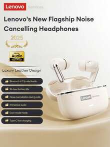 Tai nghe Bluetooth Lenovo LE208 tối giản, Bluetooth 6.0, ghép nối tức thì, độ trễ thấp, chất lượng âm thanh Hi-Fi, khử tiếng ồn thông minh ENC, thời lượng pin dài, phù hợp cho thể thao, công việc, học tập, tương thích với điện thoại thông minh và máy tính. - Xem 15
