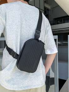 Unisex Box Bag, Mini Square Bag, Crossbody Bag, Molded Bag, Chest Bag, Waist Bag - Multicolor - View 3