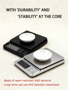One High-Precision Kitchen Scale, 3000g, Mini Portable Scale With High-Definition LCD Digital Display, Net Weight Weighing And Multiple Unit Conversions, Suitable For Baking, Cooking, And Jewelry Making, Portable Operation, Battery Powered (Batteries Not Included). - Multicolor - View 2