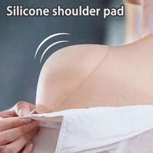 1/2/3 Pairs Elegant Invisible Silicone Shoulder Pads, Rectangular Shoulder Pads, Fake Shoulder Pads, Non-Slip Shoulder Pads, Narrow Shoulder Pads, Unisex Silicone Shoulder Pads, Anti-Slip, Self-Adhesive, Transparent Silicone, Suitable For Men And Women Sloping Shoulders, High And Low Collar Suits, T-Shirts - Multicolor - View 2