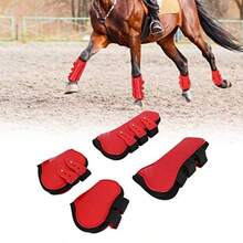 Vendas Elásticas para Caballos Protectores Patas Juego para Entrenamiento Ecuestre Saltos Cabalgata Ajustables Talla L - como en la imagen - Ver 3