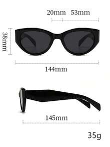1 chiếc kính thời trang gọng mắt mèo, kiểu dáng Y2K dành cho nữ, chống tia UV, thích hợp cho đi biển, du lịch, dự tiệc, làm quà tặng, đeo hàng ngày. - Khung màu nâu chuyển sắc - Xem 4