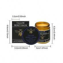 100g Lavender Tallow Honey Balm - Brightening Fade Dark Spots Firming Powerful Nourishing Repair Damaged Barrier Relieve Skin Redness Soothe Discomfort Lasting Fragrance - 香脂 - 查看 4