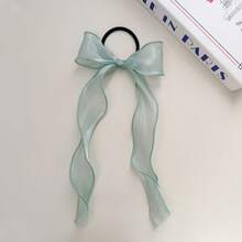 9pcs Women's High-End Pearl Satin Bow Ribbon Hair Ties, Sweet Elegant High Ponytail Scrunchies, Fairy Ribbon Bow Hair Bands, Suitable For Daily Use - Multicolor - View 9