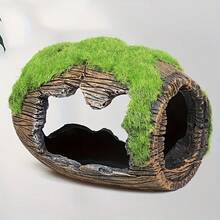 Fish Tank Decor Small Fish Hiding Cave Aquarium Ornament Cichlid Shrimp Shelter Hollow Artificial Wine Barrel - A - View 6