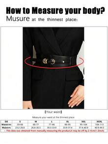 1 buah Aksesori Gaya Jalanan Wanita Warna Hitam Renaissance, Ikat Pinggang Modis yang Dapat Diatur, Cocok untuk Pesta Halloween atau Pemakaian Sehari-hari - Hitam - View 5