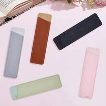 PU皮革创意笔袋，简约皮革笔套，适用于圆珠笔、钢笔，皮革笔筒，笔套，周年纪念礼物 - A - 查看 4