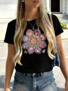 Women T-Shirts - Black - View 2
