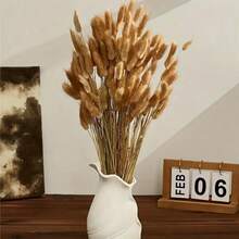 55-60 Stems Random Delivery, Approximately 16.5 Inch Faux Bunny Tail Grass In Khaki Color, Suitable For Boho Style Floral Decor, DIY Crafts, Home Kitchen And Wedding Decor, Christmas And Thanksgiving Decoration, DIY Wreath Decor - Khaki - View 3