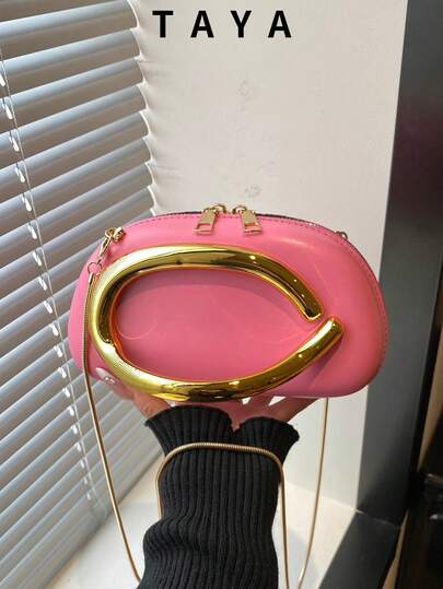 2026 New Metal Decor Personalized Design Women's Shoulder Crossbody Bag