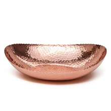 Monarch Abode - tazón decorativo martillado a mano para decoración del hogar cobre de 12.75 pulgadas tazón para llave para mesa de entrada atrapar todo cuenca de frutas decorativa - Chapado en cobre. - Ver 7
