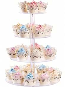 2-6 Tier Removable Acrylic Cake Stand, Dessert Display Rack For Wedding, Birthday Party, Cupcake Stand, Cake Tower, Pastry Holder, Suitable For Wedding, Birthday Party, Buffet, Afternoon Tea, Bakery, Home, Outdoor Camping - Clear - View 9
