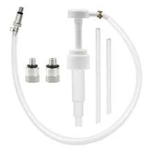 Bomba de aceite de engranaje de unidad inferior Universal con adaptadores de 3/8 pulgadas, 8mm y 10mm para botellas de cuarto estándar, motores fueraborda Mariner DLZL - A - Ver 9