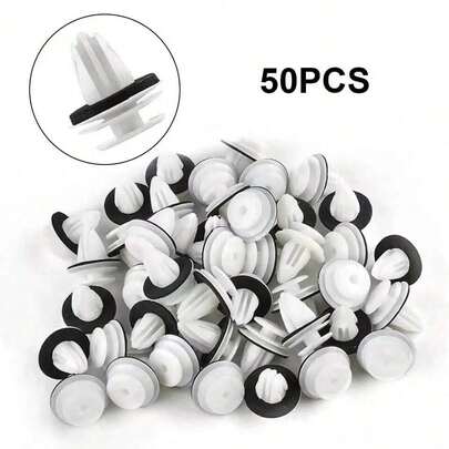 50 Pcs Car Door Trim Clips - Durable Nylon, Shock Absorbing And Sound Insulating Interior Decorative Clips, Auto Parts Accessories