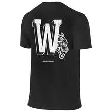 DARCSPORT Unisex 180g Wolves Print Crew Neck T-Shirt,Classic Vintage Style Men/Women Cotton Hip Hop Short Sleeve Tee - ĐEN-B - Xem 3