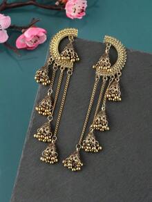 Women's Drop Earrings For Daily Wear - Bronze - View 5