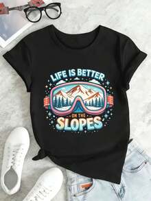 Women T-Shirts - Black - View 2