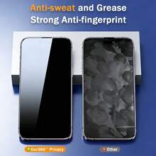 XINHONGYU Shockproof Privacy Phone Screen Protector 1pc 360° Privacy Tempered Glass Screen Protector + 1pc Transparent Phone Case, Anti-Spy, Anti-Fingerprint, Invisible Protection, Compatible With IPhone 16E/16 Pro Max/16 Pro/16 Plus/16/15 Pro Max/14 Pro Max/13/12/11/XS MAX/XR Plus Series Mother's Day Birthday Gift - 1+1 - View 5