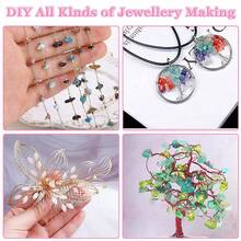 KLONKEE Bộ 6 kìm làm trang sức màu hồng - Dụng cụ làm trang sức chuyên nghiệp, bao gồm kìm mũi cong, kìm mũi tròn, kìm mũi nhọn, kìm mũi cong và kìm cắt chéo - Thiết kế hàm răng cưa, thích hợp cho các sản phẩm thủ công - Bao gồm dụng cụ mở nhẫn và nhíp. - Bộ kìm làm đồ trang sức - Xem 7