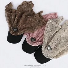 1pc Wasteland-Style Hollow Mesh Headscarf Hat, With Ear Protection And Sun Protection Design, Thin And Breathable For Summer, Outdoor Sun Protection Cap,  Style, Unisex - 鏤空卡色 - 查看 5