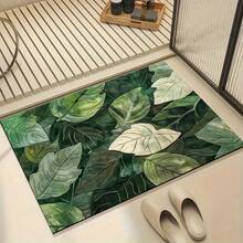 1 buah Keset Kamar Mandi Silika Gel Motif Daun Hutan Hujan, Karpet Kamar Mandi Minimalis Modern, Mudah Dibersihkan, Keset Lantai Kamar Mandi Silika Gel Lembut Penyerap Air, Karpet Kecil, Karpet, Keset, Dekorasi Rumah, Karpet Area, Keset Luar Ruangan, Karpet Kamar Tidur, Karpet yang Dapat Dicuci - MultiWarna - View 3