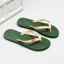 Dép xỏ ngón nam, dép lê cao cấp chống trơn trượt, khử mùi, dép đi biển đế dày bằng cao su thời trang. - màu xanh lá - Xem 9