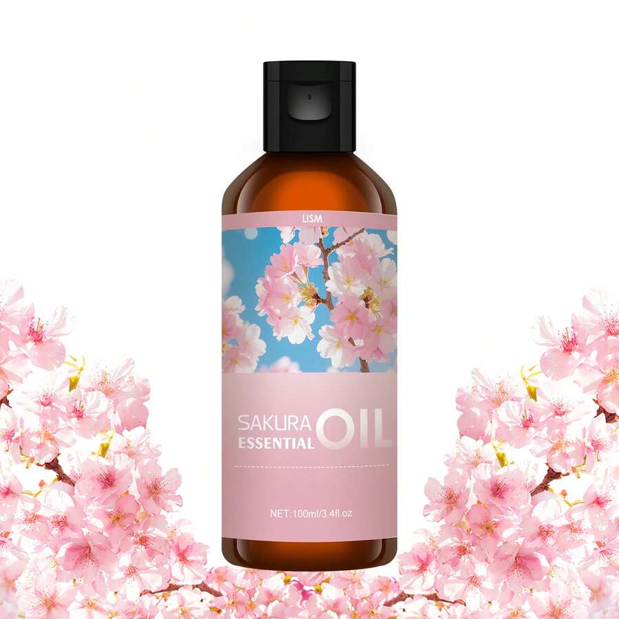 LISM 100毫升和30毫升樱花精油，采用纯樱花油制成，适用于香薰疗法、加湿器、车载香薰机、香薰机、蜡烛制作、空气净化、空气清新、情人节、婚礼用品 - 櫻花精油 - 查看 1