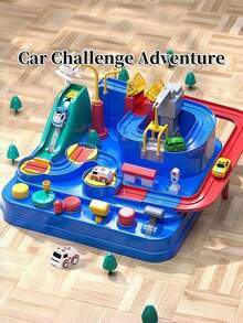 Mini Adventure Car Toy Set | Educational Assembly Game | Inertial Driving Vehicle And Parking Game Combo | Interactive STEM Educational Game For Parents And Kids | Adventure Game For Boys And Girls | Holiday And Birthday Gift (Accessory Color And Style Random) - Multicolor - View 2