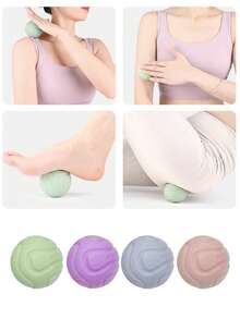 1pc Fascia Ball Foot Massage Ball, Muscle Relaxation Peanut Ball For Yoga, Back Relaxation Fascia Ball - Multicolor - View 6