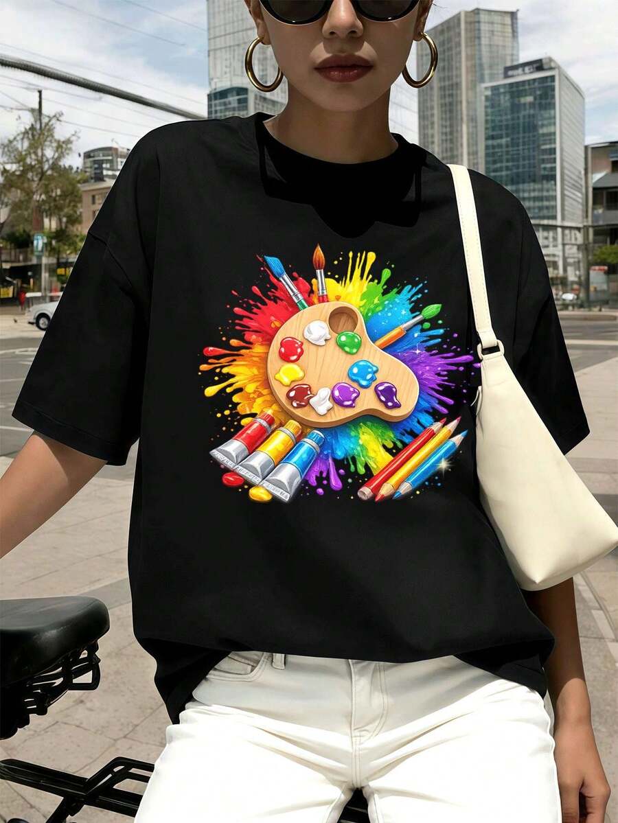 Women T-Shirts - Black - View 1