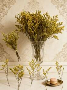 25/52/102/298 Pcs Artificial White Mini Baby's Breath Flowers, Ivory Flowers In Vase For Wedding, Home, Office, Party, Garden, Card Making, DIY Decor - Yellow - View 7