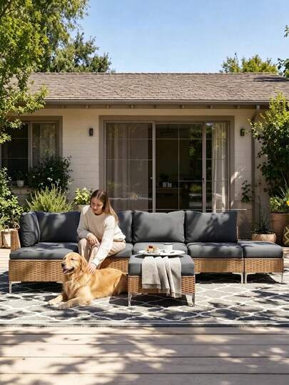 1pc Solid Color Milk Silk Elastic Sofa Seat Cushion Cover, High Elasticity Dust-Proof All Season Sofa Cushion Protector Slipcover Suitable For Outdoor Garden Patio