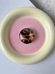 圆形豹纹斑马纹手机支架，桌面安装支架，适用于所有手机 - 彩色 - 查看 8
