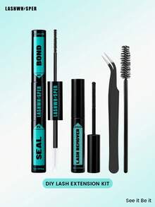 5pcs Eyelash Remover Liquid, Cluster False Eyelash Glue Remover, DIY Eyelash Remover, Gentle & Soothing Eye Makeup Cleansing Liquid For False Lashes, 1pc/2pcs - Black - View 16
