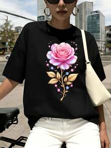Women T-Shirts - Black - View 1