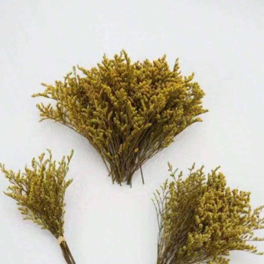 25/52/102/298 Pcs Artificial White Mini Baby's Breath Flowers, Ivory Flowers In Vase For Wedding, Home, Office, Party, Garden, Card Making, DIY Decor - Yellow - View 1