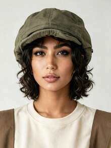 Beret・Vintage Artistic Style Newsboy Cap | Large Three-Dimensional Design, Makes The Face Look Smaller・Casual And Effortless, Versatile | Artistic Style Essential For Women In Spring And Autumn Outings・Vintage Style | And Breathable・Japanese Painter Hat Elements - Multicolor - View 2
